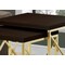 Monarch Specialties Dining Set - 5Pcs Set / Espresso Marble / Bronze Metal I 3237 - alternate 3